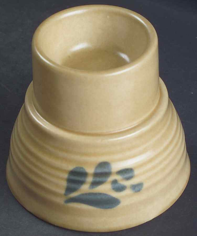 Folk Art Hurricane Lamp No Globe by Pfaltzgraff-1