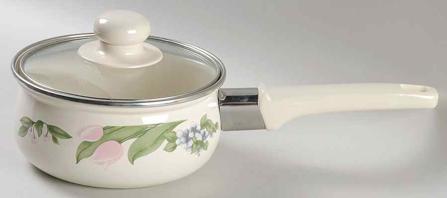 Garden Party (Garden Impressions) 1 Quart Metal Cvrd Saucepan with Glass Lid by Pfaltzgraff-1