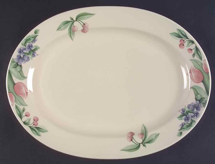 Garden Party (Garden Impressions) 16" Oval Serving Platter by Pfaltzgraff-1