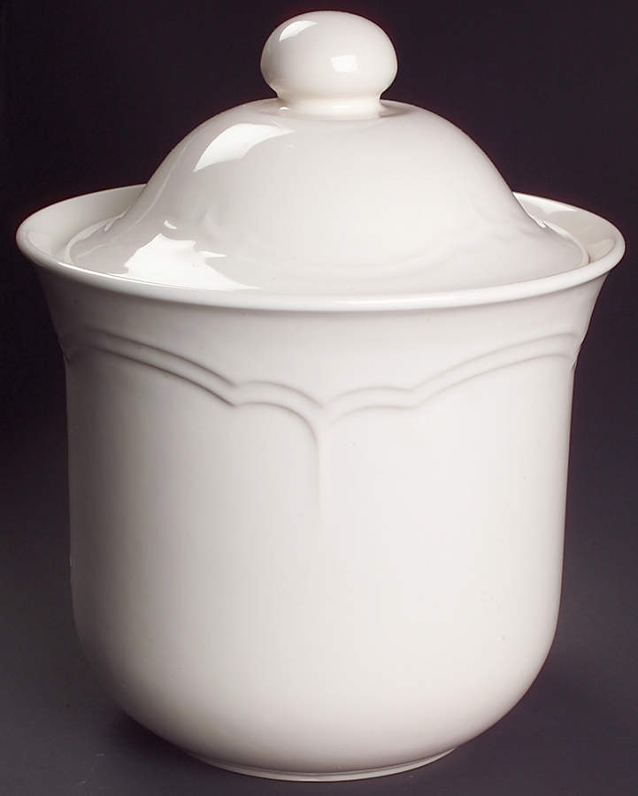 Gazebo White Large Canister & Lid by Pfaltzgraff-1