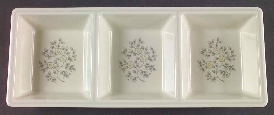 Heirloom Melamine 3 Section Rectangular Tray by Pfaltzgraff-1