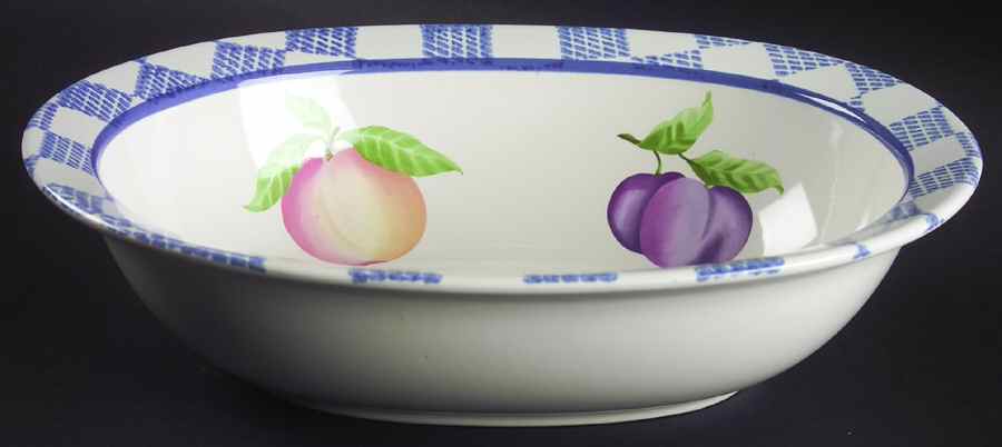 Hopscotch (Fruit) 10" Oval Vegetable Bowl by Pfaltzgraff-1