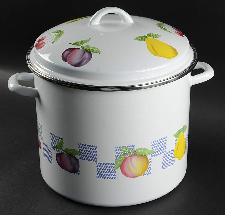 Hopscotch (Fruit) 10 Quart Metal Stew Pot by Pfaltzgraff-1