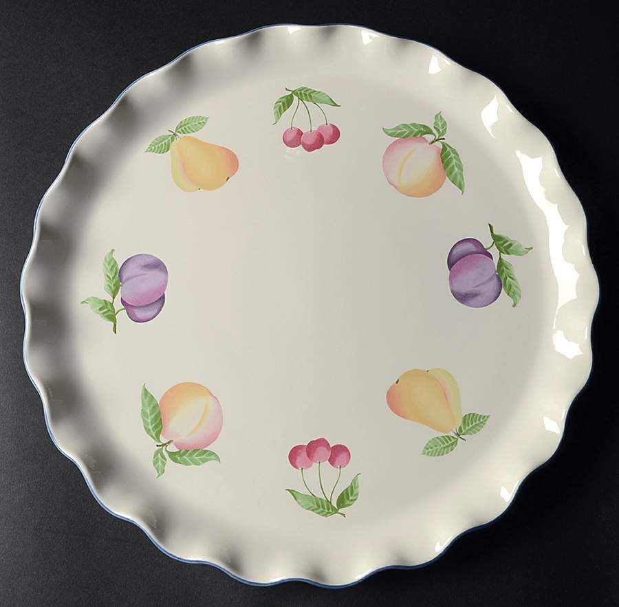Hopscotch (Fruit) Fluted Chip/Dip Plate by Pfaltzgraff-1