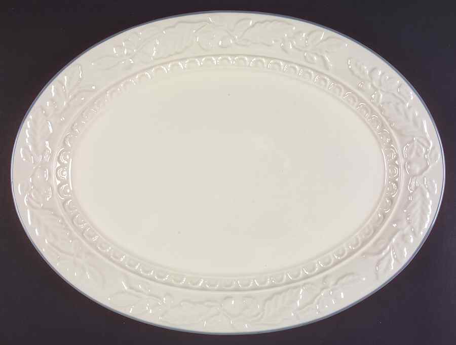 Juniper 18" Embossed Oval Serving Platter by Pfaltzgraff-1