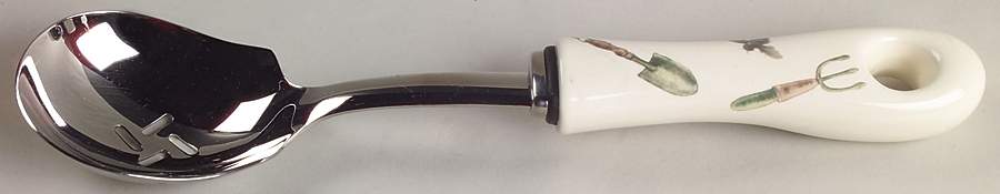 Naturewood Slotted Serving Spoon with Stainless Bowl by Pfaltzgraff-1