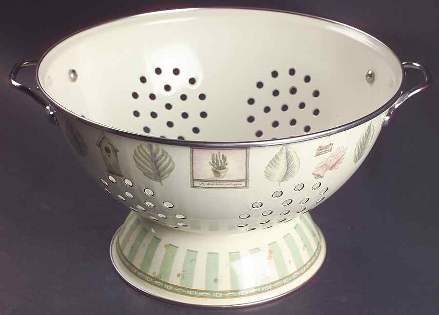 Naturewood 5 Quart Metal Colander by Pfaltzgraff-1