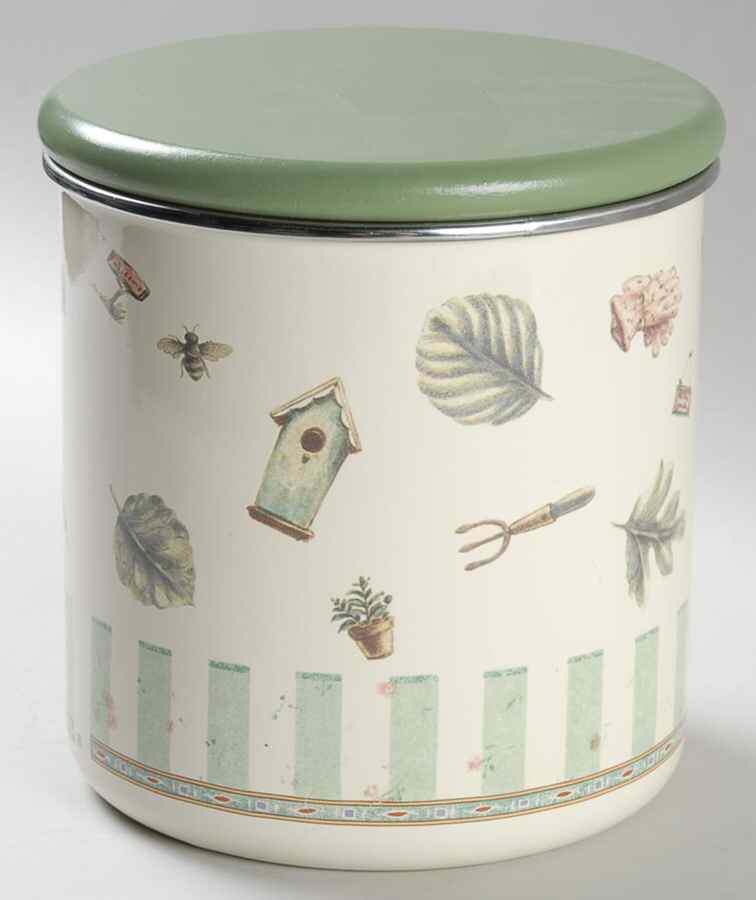 Naturewood Medium Metal Canister & Wood Lid by Pfaltzgraff-1