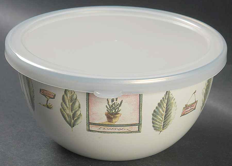Naturewood 5" Metal Mixing Bowl & Plastic Lid by Pfaltzgraff-1