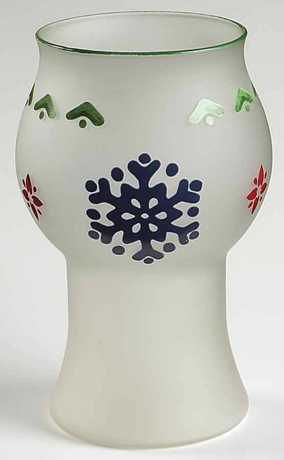 Nordic Christmas Glass Pillar Float Candleholder by Pfaltzgraff-1