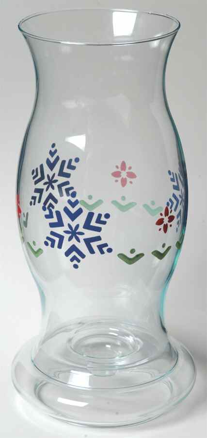 Nordic Christmas Glassware Hurricane by Pfaltzgraff-1