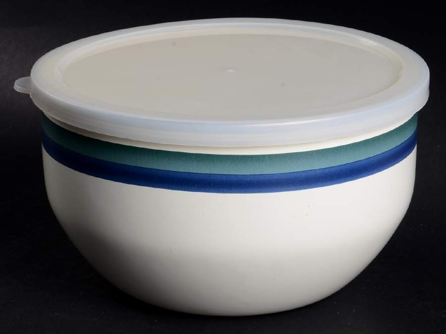 Northwinds 6 7/8" Metal Bowl W/Plastic Lid by Pfaltzgraff-1