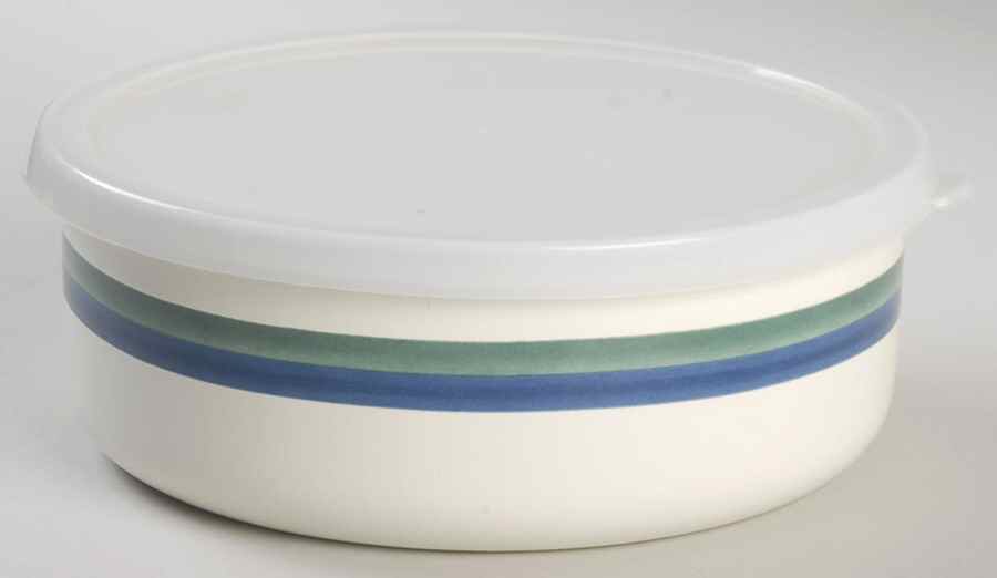 Northwinds 6 5/8" Metal Bowl W/Plastic Lid by Pfaltzgraff-1