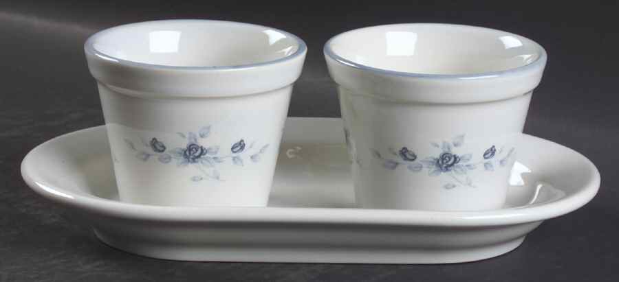 Poetry Glossy Herb Pots with Tray (2 Pots and 1 Tray) by Pfaltzgraff-1