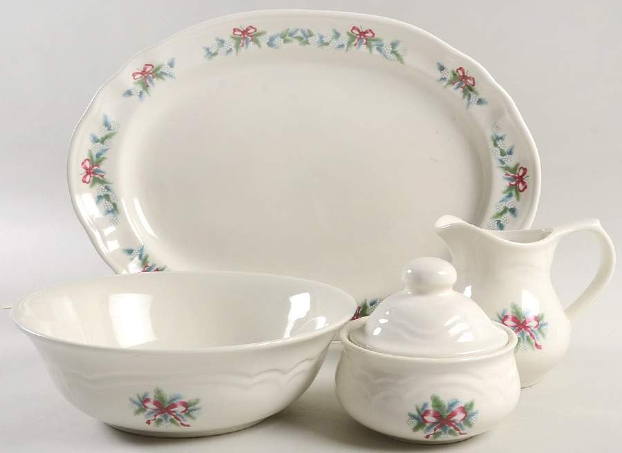 Red Ribbons 5 Piece Hostess Set by Pfaltzgraff-1