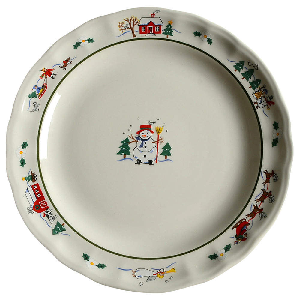 Snow Village Dinner Plate by Pfaltzgraff-1