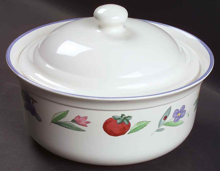 Summer Garden 2 Qt Round Covered Casserole by Pfaltzgraff-1