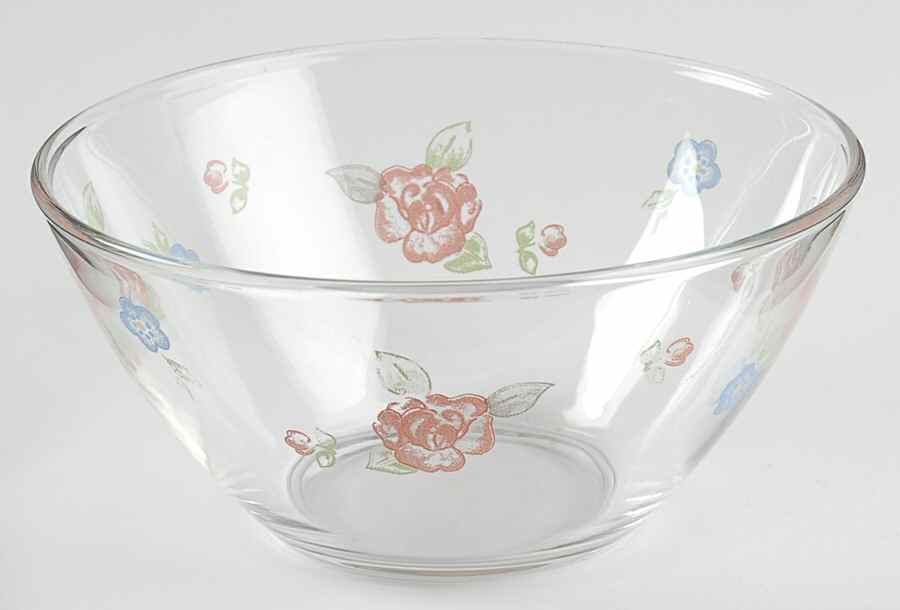 Tea Rose Glassware Individual Salad Bowl by Pfaltzgraff-1