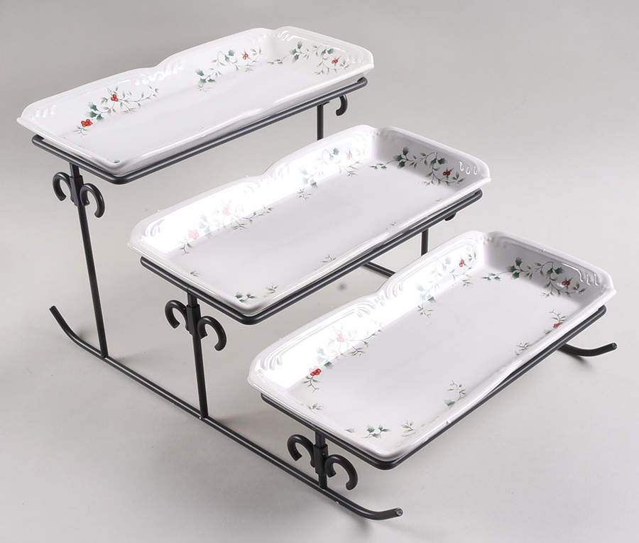 Winterberry 3 Step Metal Buffet Stand by Pfaltzgraff-1