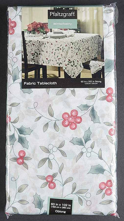Winterberry 60" X 102" Oblong Tablecloth by Pfaltzgraff-1