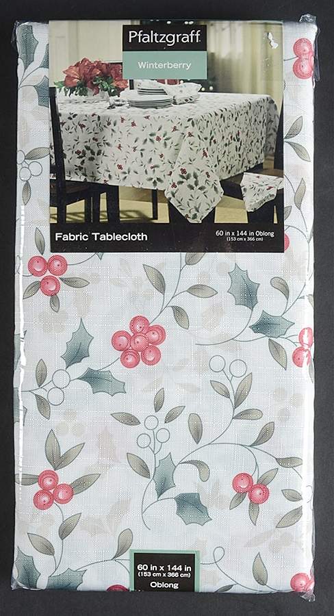 Winterberry 60" X 144" Oblong Tablecloth by Pfaltzgraff-1
