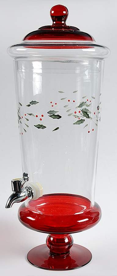 Winterberry Glassware Beverage Server & Lid by Pfaltzgraff-1