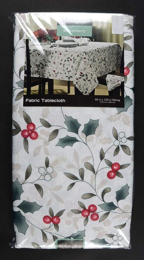 Winterberry 60" X 120" Oblong Tablecloth by Pfaltzgraff-1
