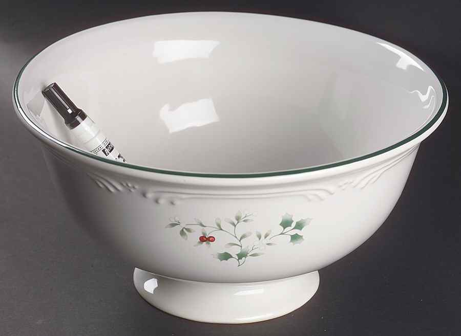 Winterberry Celebration/Signature/Memory Bowl with Pen by Pfaltzgraff-1