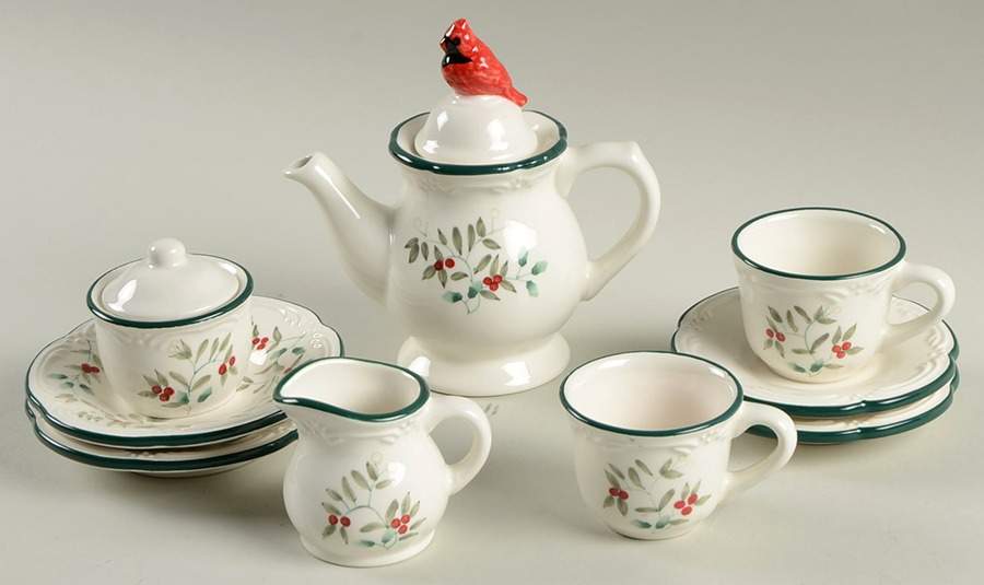 Winterberry (11 Piece) Child's Tea Set by Pfaltzgraff-1