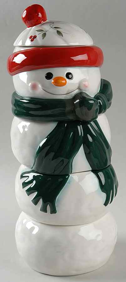 Winterberry (5 Piece) Stackable Snowman by Pfaltzgraff-1