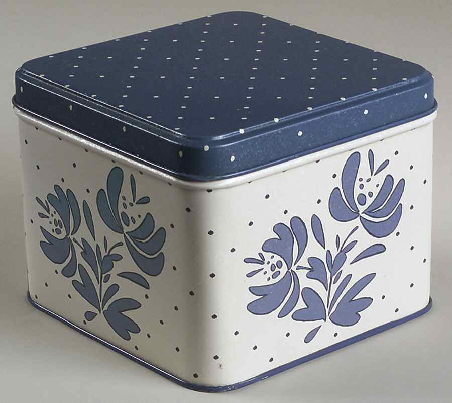 Yorktowne 4" Square Metal Box & Lid by Pfaltzgraff-1