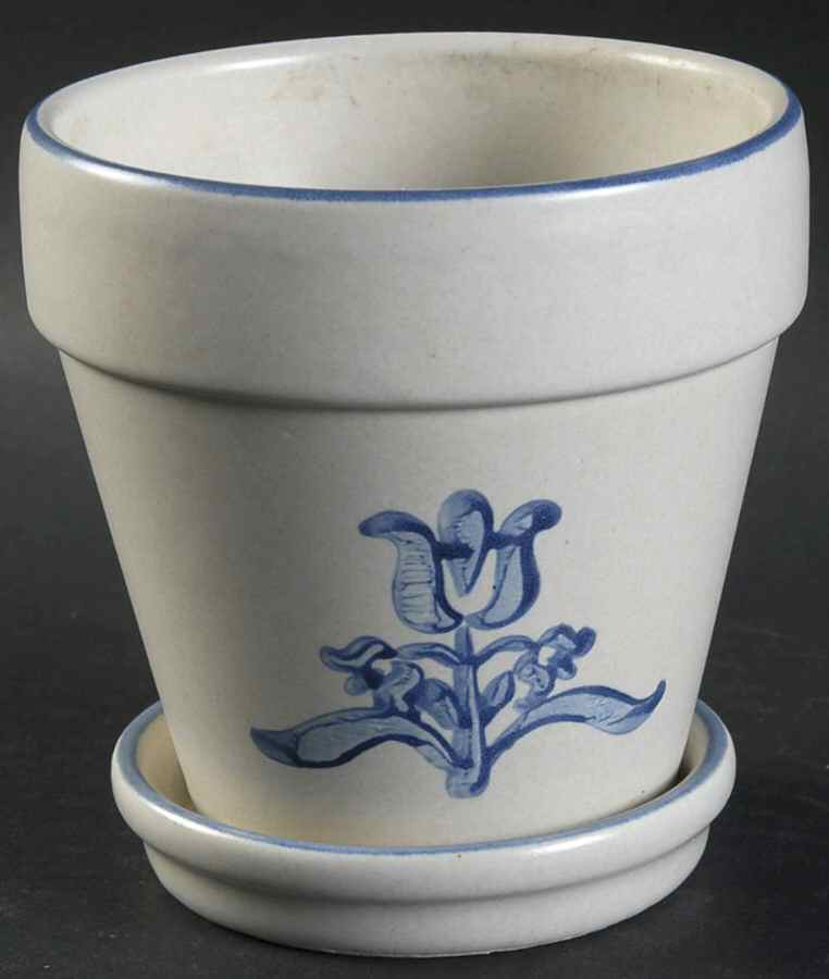 Yorktowne 3" Flower Pot & Underplate by Pfaltzgraff-1