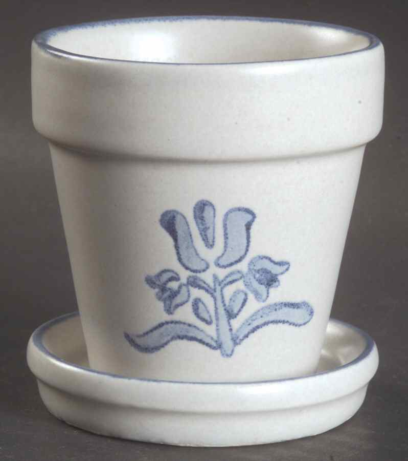 Yorktowne 3" Flower Pot & Underplate by Pfaltzgraff-1
