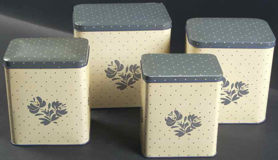 Yorktowne Nested Storage Tin - Set of 4 by Pfaltzgraff-1