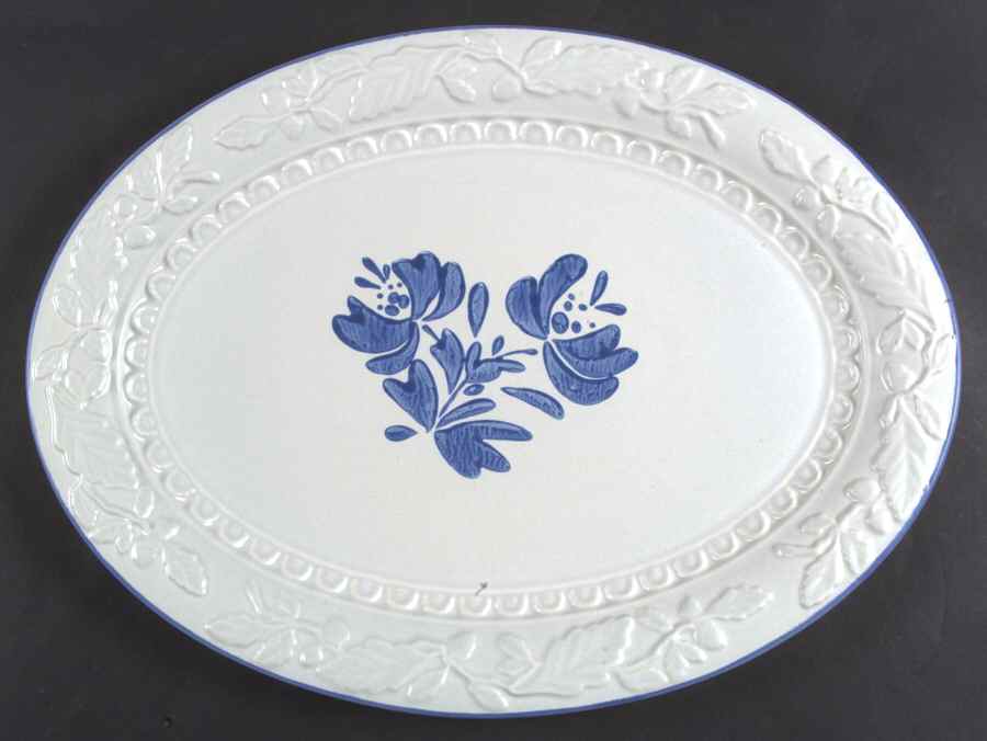 Yorktowne 18" Embossed Oval Serving Platter by Pfaltzgraff-1