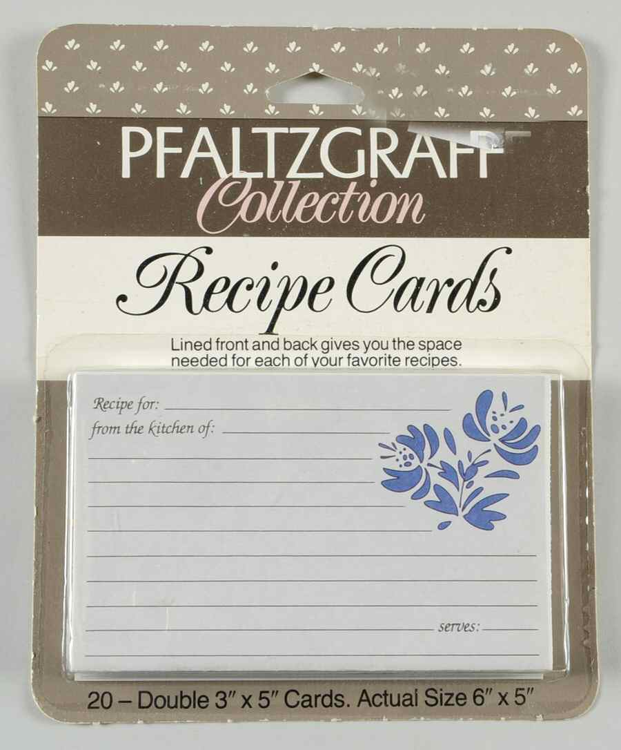 Yorktowne (Set of 20) Paper Recipe Cards by Pfaltzgraff-1