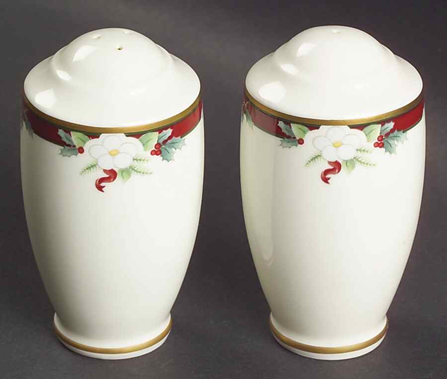 Yuletide (Bone) Salt & Pepper Set by Pfaltzgraff-1