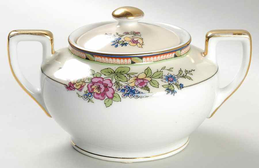 3552 Sugar Bowl & Lid by Phoenix (Czech)-1
