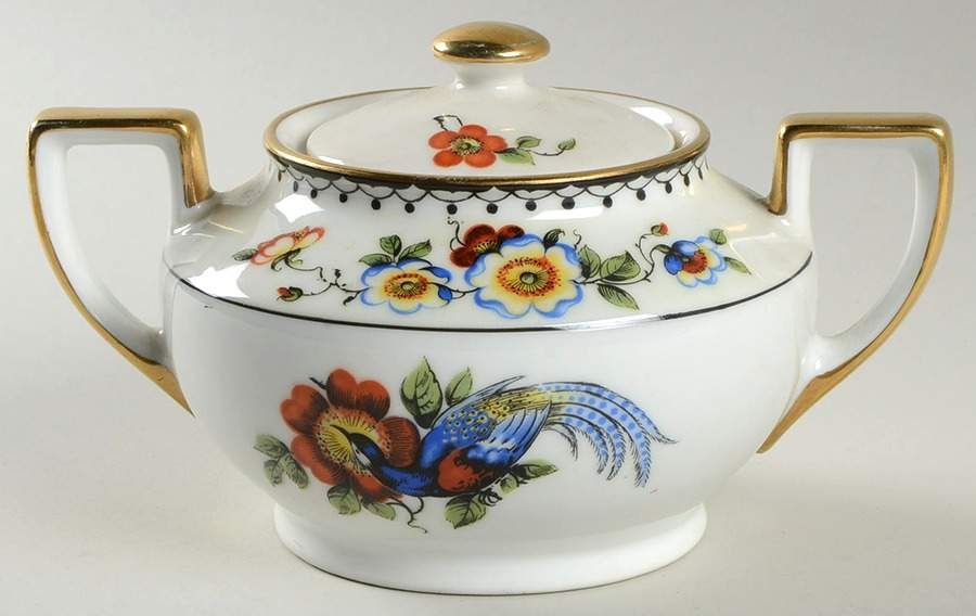 PHE6 Sugar Bowl & Lid by Phoenix (Czech)-1