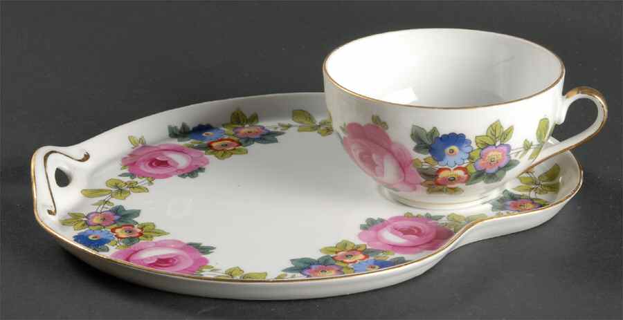 PHE7 Snack Plate & Cup Set by Phoenix (Czech)-1