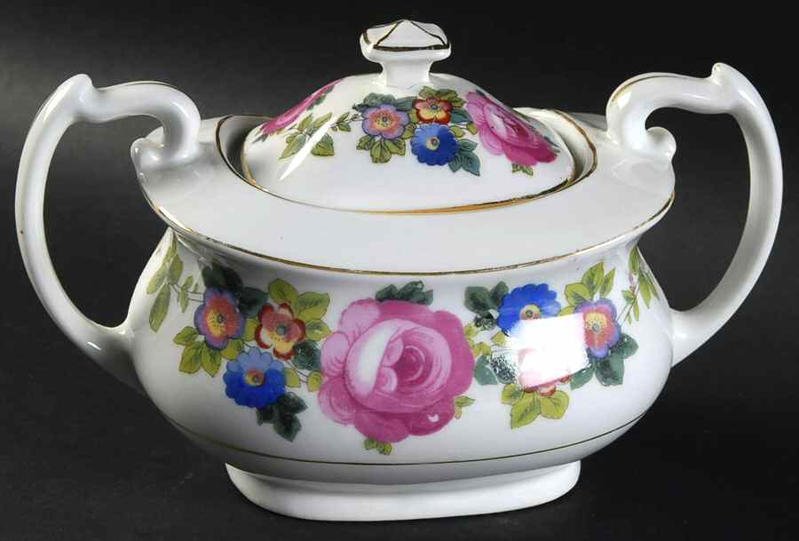 PHE7 Sugar Bowl & Lid by Phoenix (Czech)-1