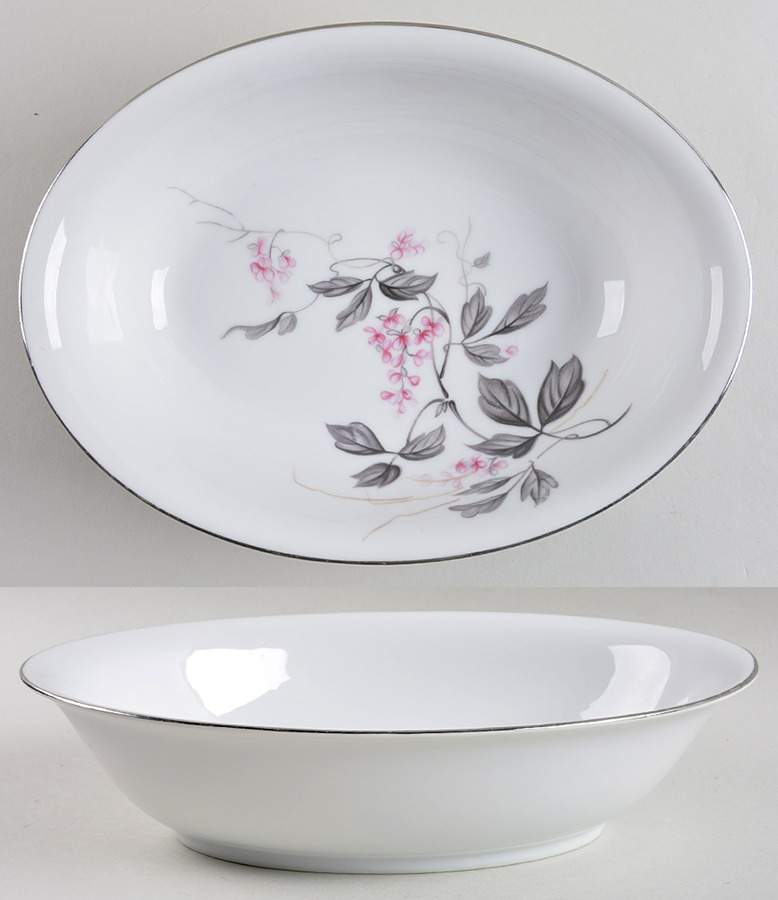 Pink Dawn 10" Oval Vegetable Bowl by Phoenix (Japan)-1