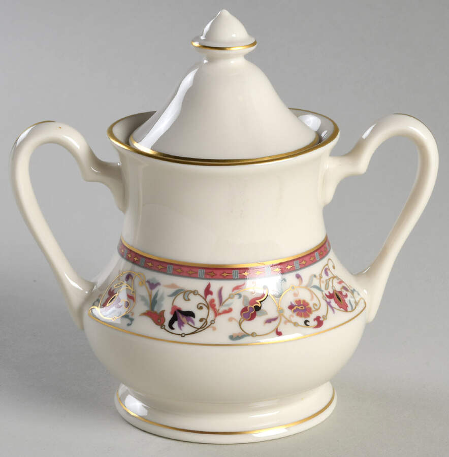 Natasha Sugar Bowl & Lid by Pickard-1