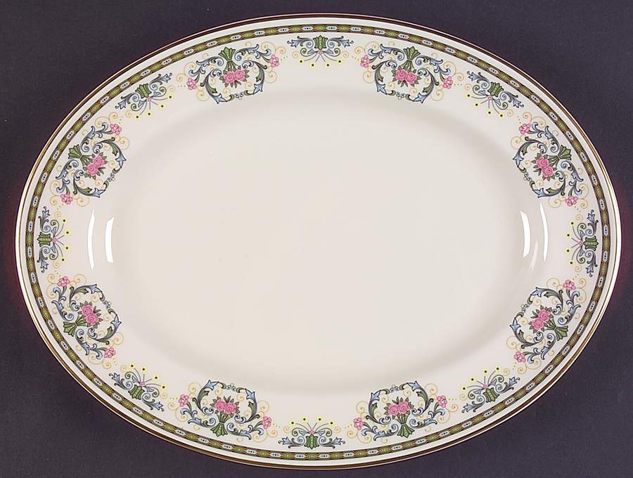 Navarre 12" Oval Serving Platter by Pickard-1
