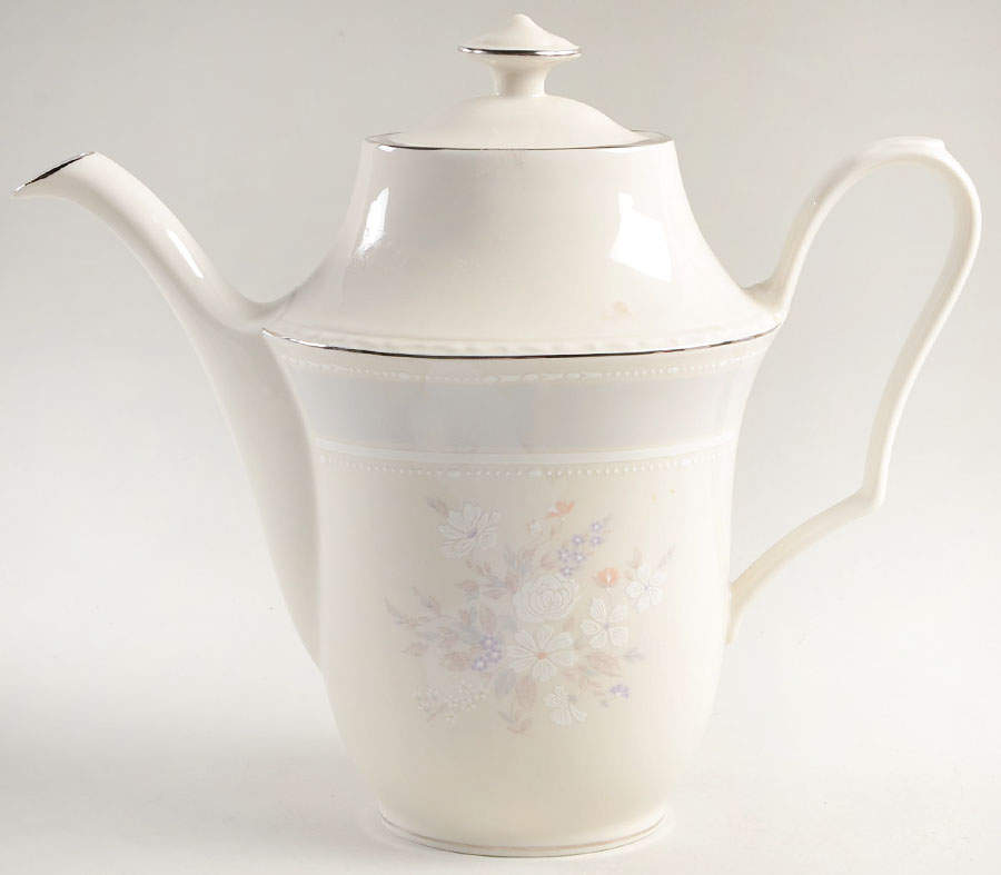 Pearl Bouquet Tea/Coffee Pot & Lid by Pickard-1