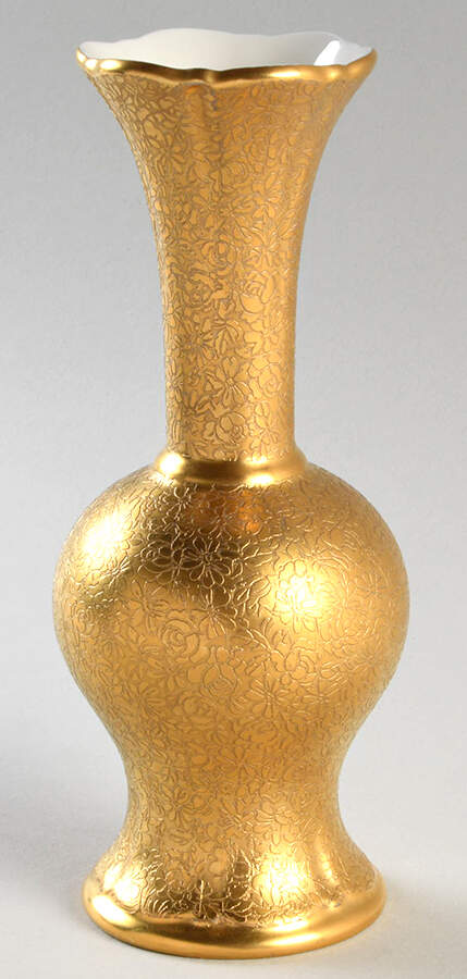 Rose and Daisy 6" Bud Vase by Pickard-1