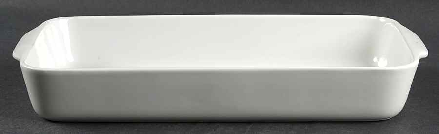 Culinaire White 12" Rectangular Baker by Pillivuyt-1