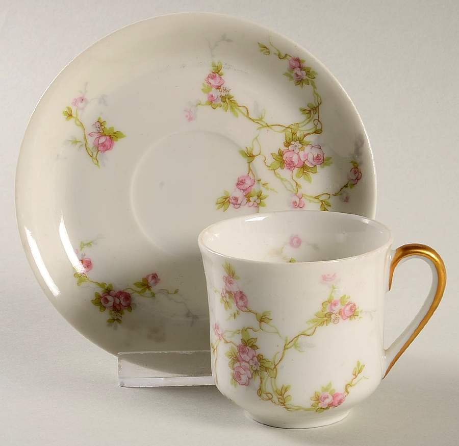 PL3 Flat Demitasse Cup & Saucer Set by Porcelaine Limousine-1