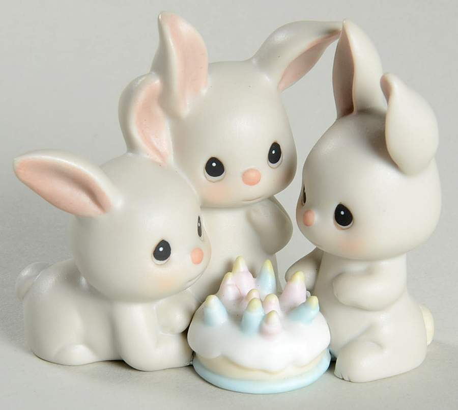 Another Year and More Grey Hares Ship-Another Year And More Grey Hare - Ship Trademark, No Box by Precious Moments-1