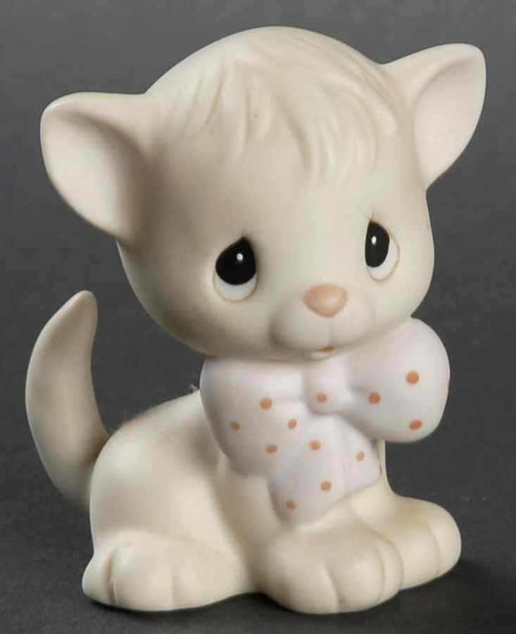 Animal Collection-Cat Flower-Cat With Bowtie - Flower Trademark, No Box by Precious Moments-1